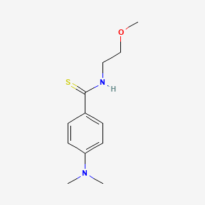 molecular formula C12H18N2OS B4981207 4-(dimethylamino)-N-(2-methoxyethyl)benzenecarbothioamide 
