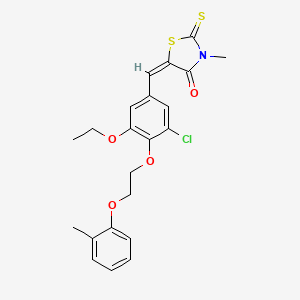 5-{3-chloro-5-ethoxy-4-[2-(2-methylphenoxy)ethoxy]benzylidene}-3-methyl-2-thioxo-1,3-thiazolidin-4-one