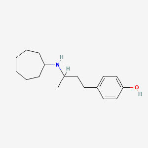 molecular formula C17H27NO B4981216 4-[3-(cycloheptylamino)butyl]phenol 