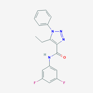 molecular formula C17H14F2N4O B498122 N-(3,5-difluorophenyl)-5-ethyl-1-phenyl-1H-1,2,3-triazole-4-carboxamide 