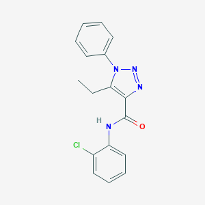 molecular formula C17H15ClN4O B498123 N-(2-chlorophenyl)-5-ethyl-1-phenyl-1H-1,2,3-triazole-4-carboxamide 