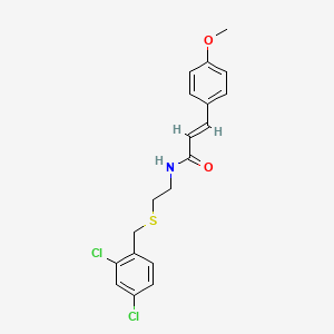 N-{2-[(2,4-dichlorobenzyl)thio]ethyl}-3-(4-methoxyphenyl)acrylamide