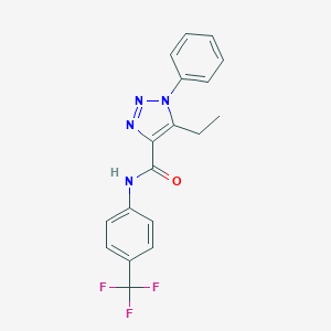 molecular formula C18H15F3N4O B498127 5-ethyl-1-phenyl-N-[4-(trifluoromethyl)phenyl]-1H-1,2,3-triazole-4-carboxamide 