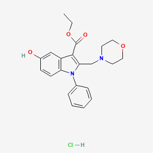 molecular formula C22H25ClN2O4 B4981273 ethyl 5-hydroxy-2-(4-morpholinylmethyl)-1-phenyl-1H-indole-3-carboxylate hydrochloride 