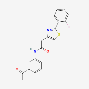 molecular formula C19H15FN2O2S B4981275 N-(3-acetylphenyl)-2-[2-(2-fluorophenyl)-1,3-thiazol-4-yl]acetamide 