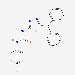 molecular formula C22H17ClN4OS B4981293 N-(4-chlorophenyl)-N'-[5-(diphenylmethyl)-1,3,4-thiadiazol-2-yl]urea CAS No. 6070-96-8