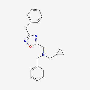 molecular formula C21H23N3O B4981305 N-benzyl-1-(3-benzyl-1,2,4-oxadiazol-5-yl)-N-(cyclopropylmethyl)methanamine 