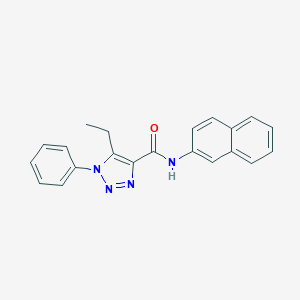 molecular formula C21H18N4O B498133 5-ethyl-N-(2-naphthyl)-1-phenyl-1H-1,2,3-triazole-4-carboxamide 