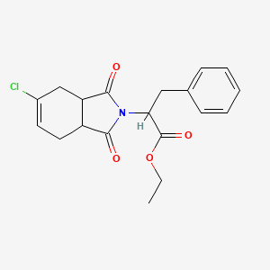 ethyl 2-(5-chloro-1,3-dioxo-1,3,3a,4,7,7a-hexahydro-2H-isoindol-2-yl)-3-phenylpropanoate