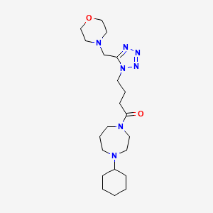 1-cyclohexyl-4-{4-[5-(4-morpholinylmethyl)-1H-tetrazol-1-yl]butanoyl}-1,4-diazepane