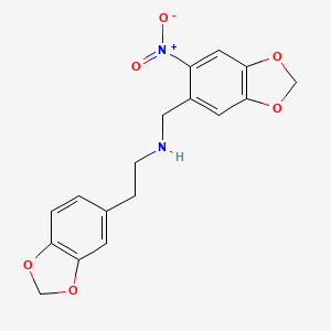 2-(1,3-benzodioxol-5-yl)-N-[(6-nitro-1,3-benzodioxol-5-yl)methyl]ethanamine