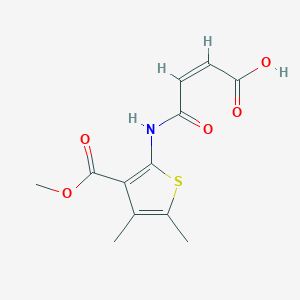 molecular formula C12H13NO5S B4981396 4-{[3-(methoxycarbonyl)-4,5-dimethyl-2-thienyl]amino}-4-oxo-2-butenoic acid 