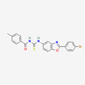 N-({[2-(4-bromophenyl)-1,3-benzoxazol-5-yl]amino}carbonothioyl)-4-methylbenzamide