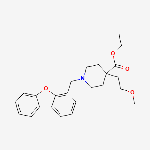 molecular formula C24H29NO4 B4981420 ethyl 1-(dibenzo[b,d]furan-4-ylmethyl)-4-(2-methoxyethyl)-4-piperidinecarboxylate 