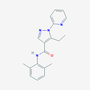 molecular formula C19H20N4O B498143 N-(2,6-dimethylphenyl)-5-ethyl-1-(2-pyridinyl)-1H-pyrazole-4-carboxamide 