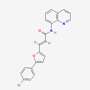 molecular formula C22H15BrN2O2 B4981445 3-[5-(4-bromophenyl)-2-furyl]-N-8-quinolinylacrylamide 