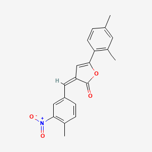 molecular formula C20H17NO4 B4981465 5-(2,4-dimethylphenyl)-3-(4-methyl-3-nitrobenzylidene)-2(3H)-furanone 