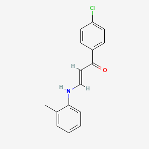 1-(4-chlorophenyl)-3-[(2-methylphenyl)amino]-2-propen-1-one