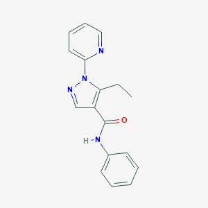molecular formula C17H16N4O B498151 5-ethyl-N-phenyl-1-(2-pyridinyl)-1H-pyrazole-4-carboxamide 