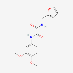 molecular formula C15H16N2O5 B4981548 N-(3,4-dimethoxyphenyl)-N'-(2-furylmethyl)ethanediamide 
