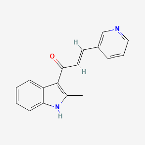 molecular formula C17H14N2O B4981577 1-(2-methyl-1H-indol-3-yl)-3-(3-pyridinyl)-2-propen-1-one 