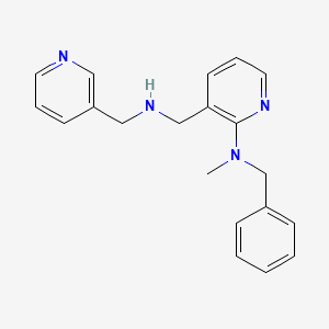 molecular formula C20H22N4 B4981602 N-benzyl-N-methyl-3-{[(3-pyridinylmethyl)amino]methyl}-2-pyridinamine 