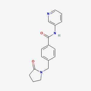 molecular formula C17H17N3O2 B4981628 4-[(2-oxo-1-pyrrolidinyl)methyl]-N-3-pyridinylbenzamide 