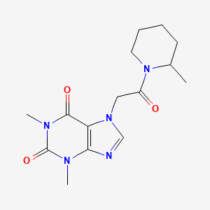 molecular formula C15H21N5O3 B4981636 1,3-dimethyl-7-[2-(2-methyl-1-piperidinyl)-2-oxoethyl]-3,7-dihydro-1H-purine-2,6-dione 