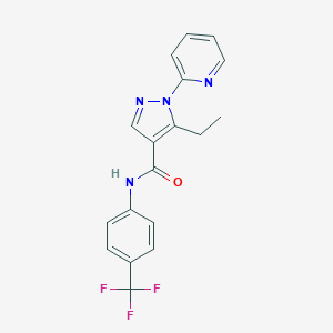 5-ethyl-1-(2-pyridinyl)-N-[4-(trifluoromethyl)phenyl]-1H-pyrazole-4-carboxamide