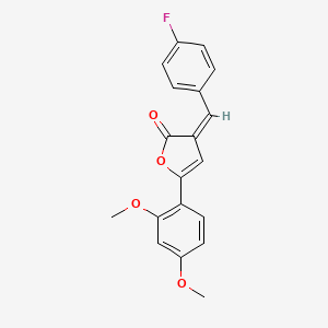 molecular formula C19H15FO4 B4981655 5-(2,4-dimethoxyphenyl)-3-(4-fluorobenzylidene)-2(3H)-furanone 