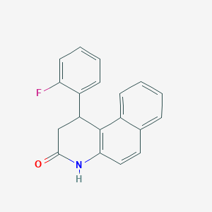 molecular formula C19H14FNO B4981665 1-(2-fluorophenyl)-1,4-dihydrobenzo[f]quinolin-3(2H)-one 