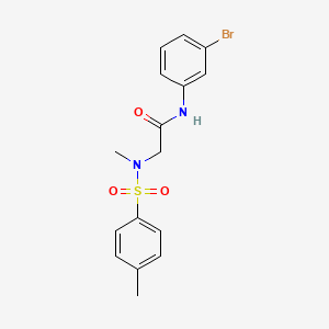 molecular formula C16H17BrN2O3S B4981673 N~1~-(3-bromophenyl)-N~2~-methyl-N~2~-[(4-methylphenyl)sulfonyl]glycinamide 
