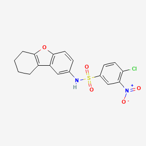 molecular formula C18H15ClN2O5S B4981728 4-chloro-3-nitro-N-(6,7,8,9-tetrahydrodibenzo[b,d]furan-2-yl)benzenesulfonamide 