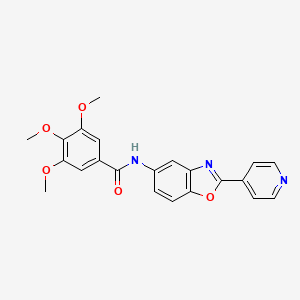 molecular formula C22H19N3O5 B4981736 3,4,5-trimethoxy-N-[2-(4-pyridinyl)-1,3-benzoxazol-5-yl]benzamide 