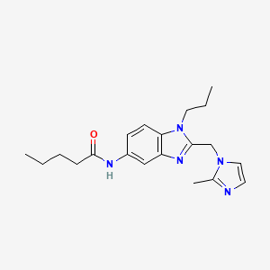 molecular formula C20H27N5O B4981744 N-{2-[(2-methyl-1H-imidazol-1-yl)methyl]-1-propyl-1H-benzimidazol-5-yl}pentanamide 