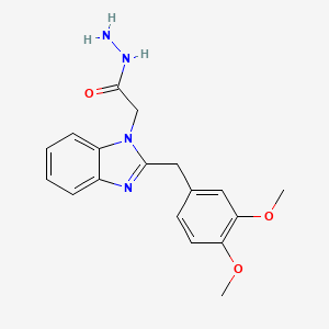 molecular formula C18H20N4O3 B4981749 2-[2-(3,4-dimethoxybenzyl)-1H-benzimidazol-1-yl]acetohydrazide 