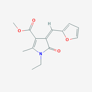 molecular formula C14H15NO4 B4981752 methyl 1-ethyl-4-(2-furylmethylene)-2-methyl-5-oxo-4,5-dihydro-1H-pyrrole-3-carboxylate 