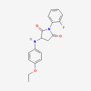 molecular formula C18H17FN2O3 B4981765 3-[(4-ethoxyphenyl)amino]-1-(2-fluorophenyl)-2,5-pyrrolidinedione 