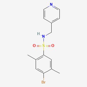 4-bromo-2,5-dimethyl-N-(4-pyridinylmethyl)benzenesulfonamide