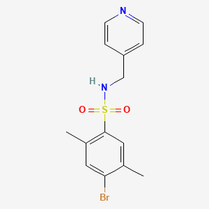 4-BROMO-2,5-DIMETHYL-N-[(PYRIDIN-4-YL)METHYL]BENZENE-1-SULFONAMIDE