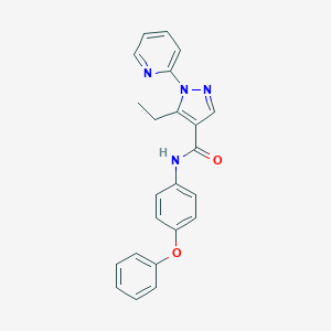 molecular formula C23H20N4O2 B498179 5-ethyl-N-(4-phenoxyphenyl)-1-(2-pyridinyl)-1H-pyrazole-4-carboxamide 