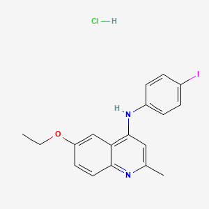 molecular formula C18H18ClIN2O B4981791 6-ethoxy-N-(4-iodophenyl)-2-methyl-4-quinolinamine hydrochloride 