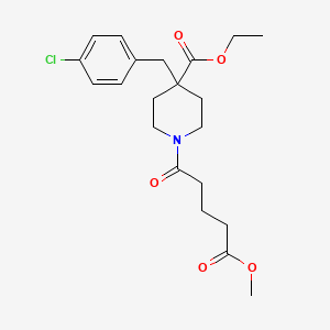 ethyl 4-(4-chlorobenzyl)-1-(5-methoxy-5-oxopentanoyl)-4-piperidinecarboxylate