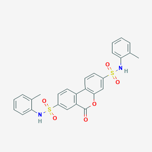 N,N'-bis(2-methylphenyl)-6-oxo-6H-benzo[c]chromene-3,8-disulfonamide