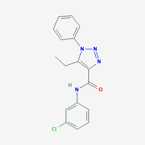 molecular formula C17H15ClN4O B498183 N-(3-chlorophenyl)-5-ethyl-1-phenyl-1H-1,2,3-triazole-4-carboxamide 