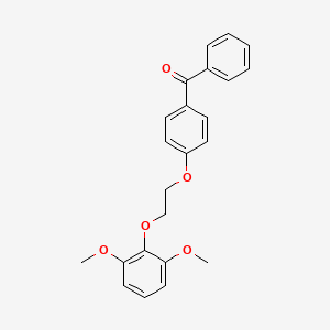 molecular formula C23H22O5 B4981830 {4-[2-(2,6-dimethoxyphenoxy)ethoxy]phenyl}(phenyl)methanone 