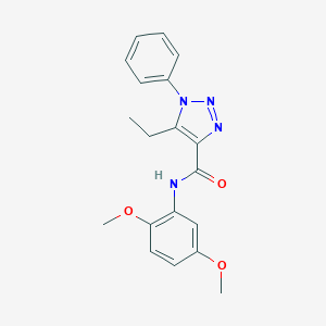 molecular formula C19H20N4O3 B498184 N-(2,5-dimethoxyphenyl)-5-ethyl-1-phenyl-1H-1,2,3-triazole-4-carboxamide 