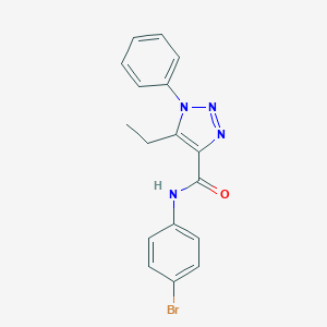 molecular formula C17H15BrN4O B498185 N-(4-bromophenyl)-5-ethyl-1-phenyl-1H-1,2,3-triazole-4-carboxamide 