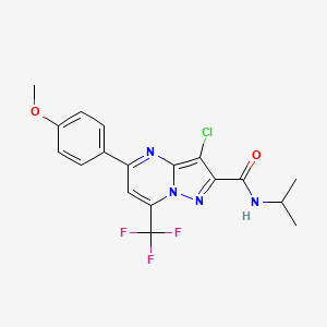 3-chloro-N-isopropyl-5-(4-methoxyphenyl)-7-(trifluoromethyl)pyrazolo[1,5-a]pyrimidine-2-carboxamide