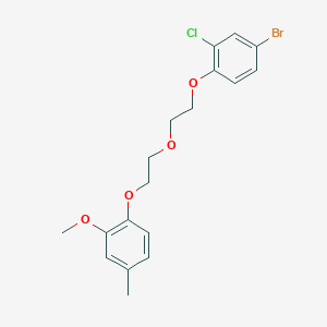 4-bromo-2-chloro-1-{2-[2-(2-methoxy-4-methylphenoxy)ethoxy]ethoxy}benzene